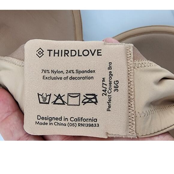 New NWOT ThirdLove 24/7Perfect Coverage Bra Nude 36G - Picture 10 of 11